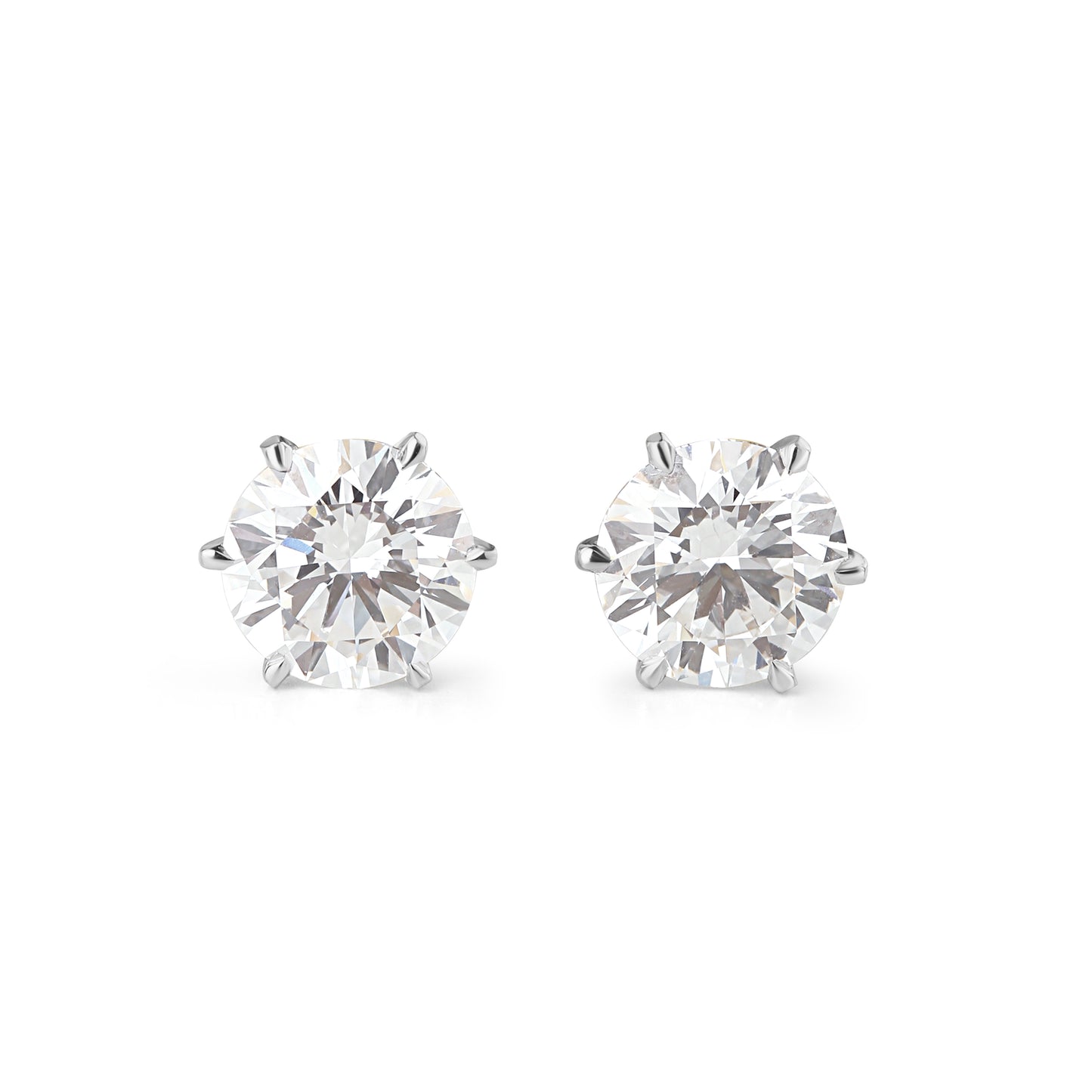 1ct Round Lab Diamond Solitaire Studs