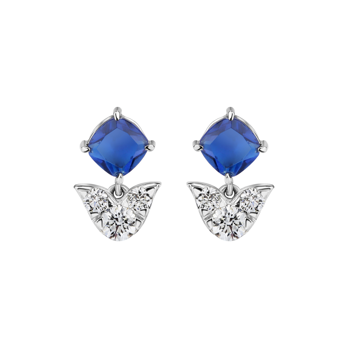 0.4ct Azure Bloom Drop Earrings