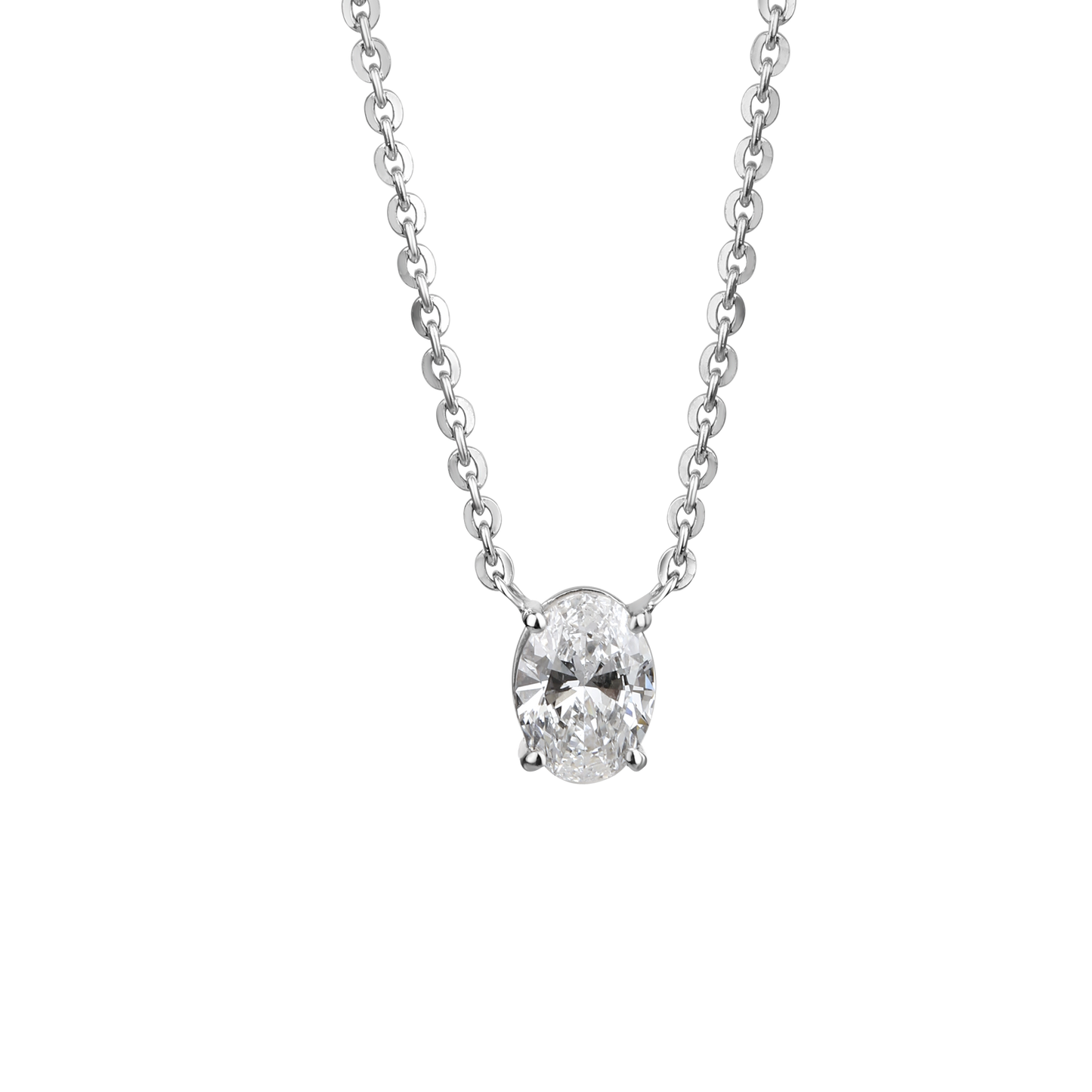 Oval Fountain Lab Diamond Pendant