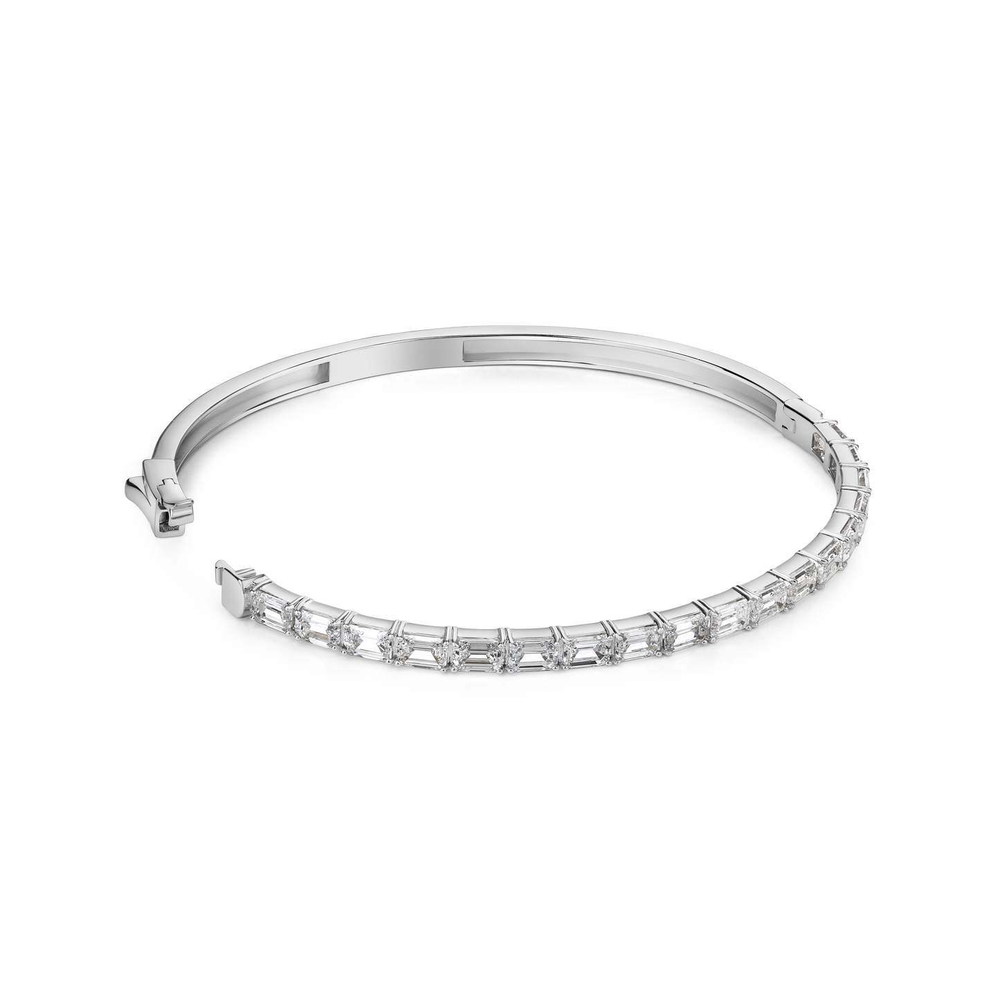 23 pointer emerald lab diamond bracelet