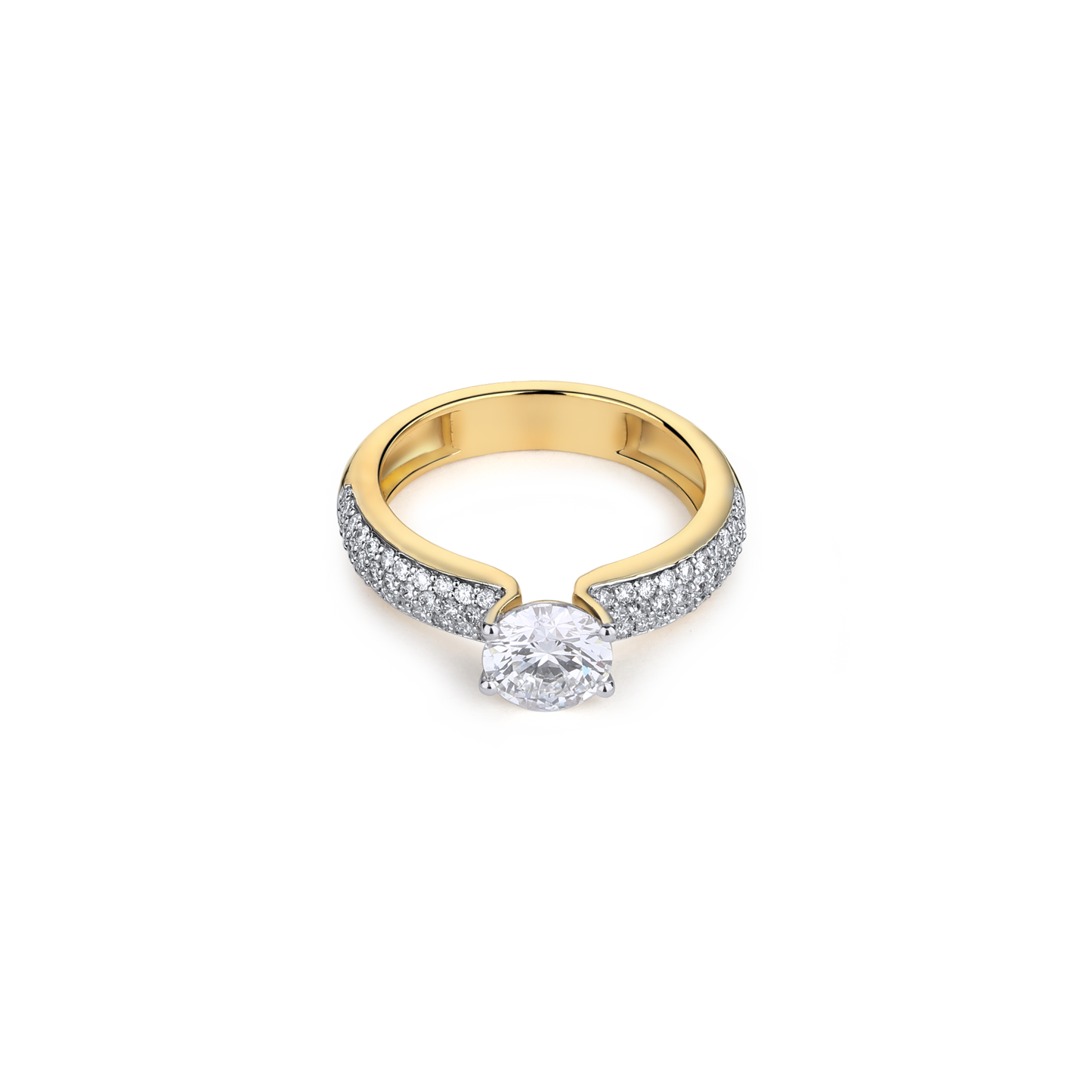 1ct Round Engagement Lab Diamond Ring