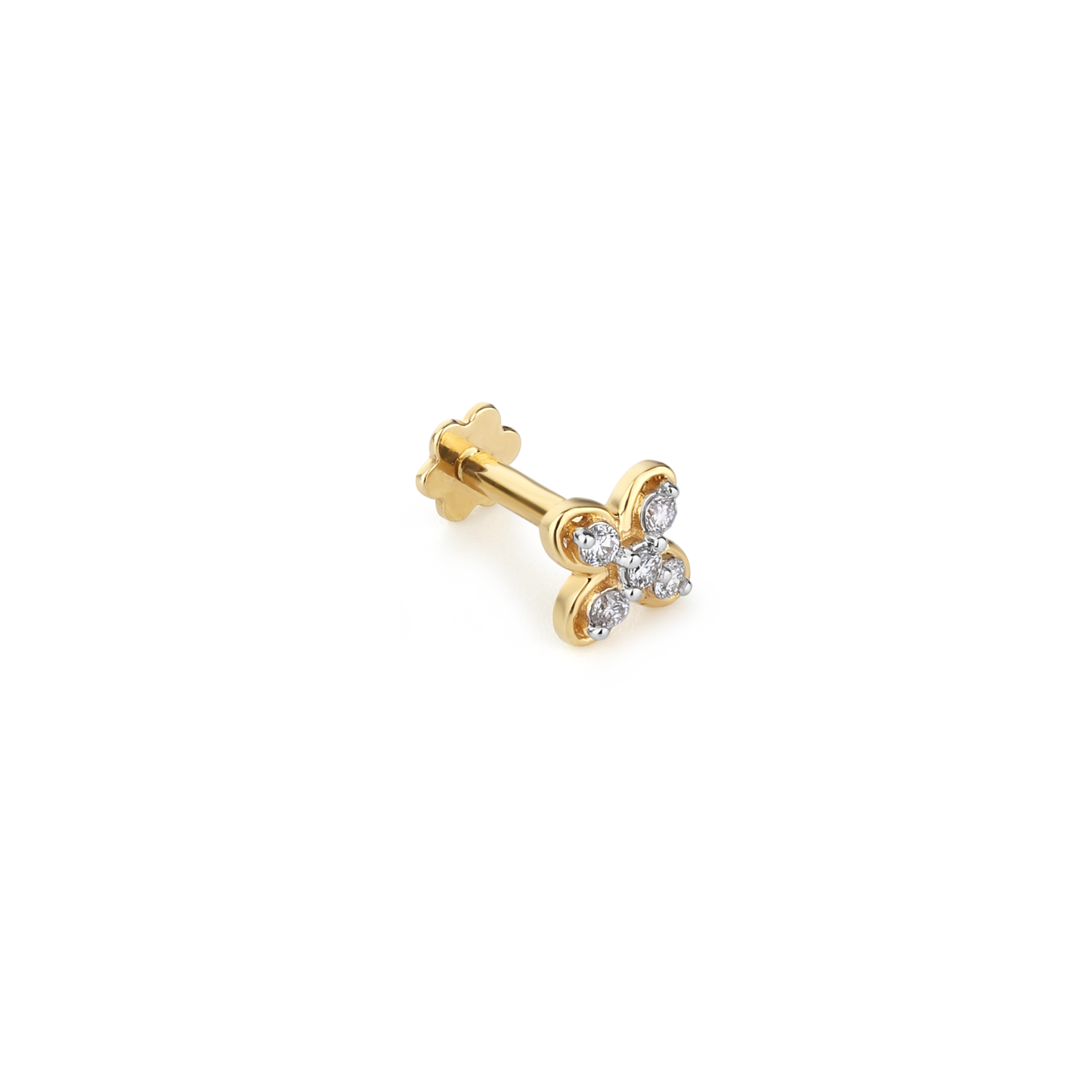 Petite Blossom Diamond Nose Pin