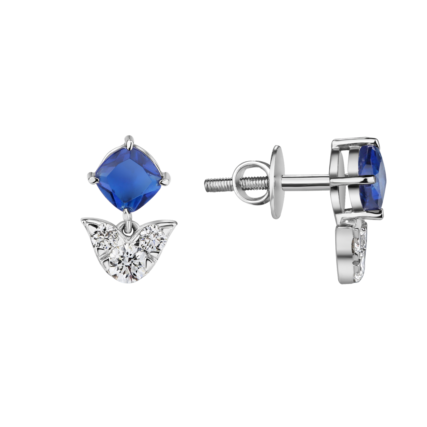 0.4ct Azure Bloom Drop Earrings
