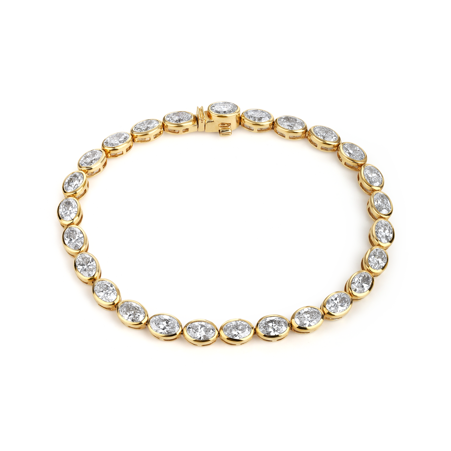 31 pointer oval lab diamond bracelet