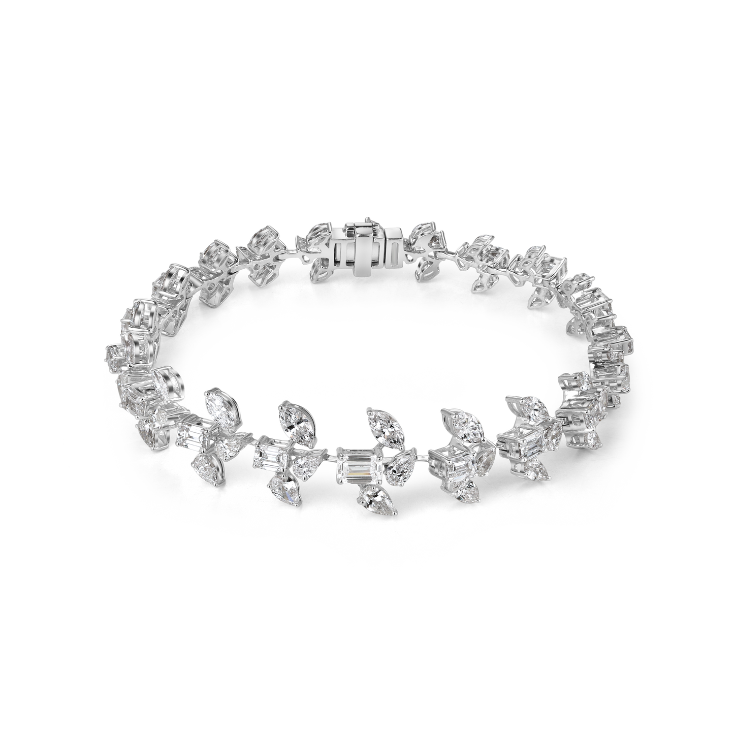 Diamond Leaf Embrace Bracelet