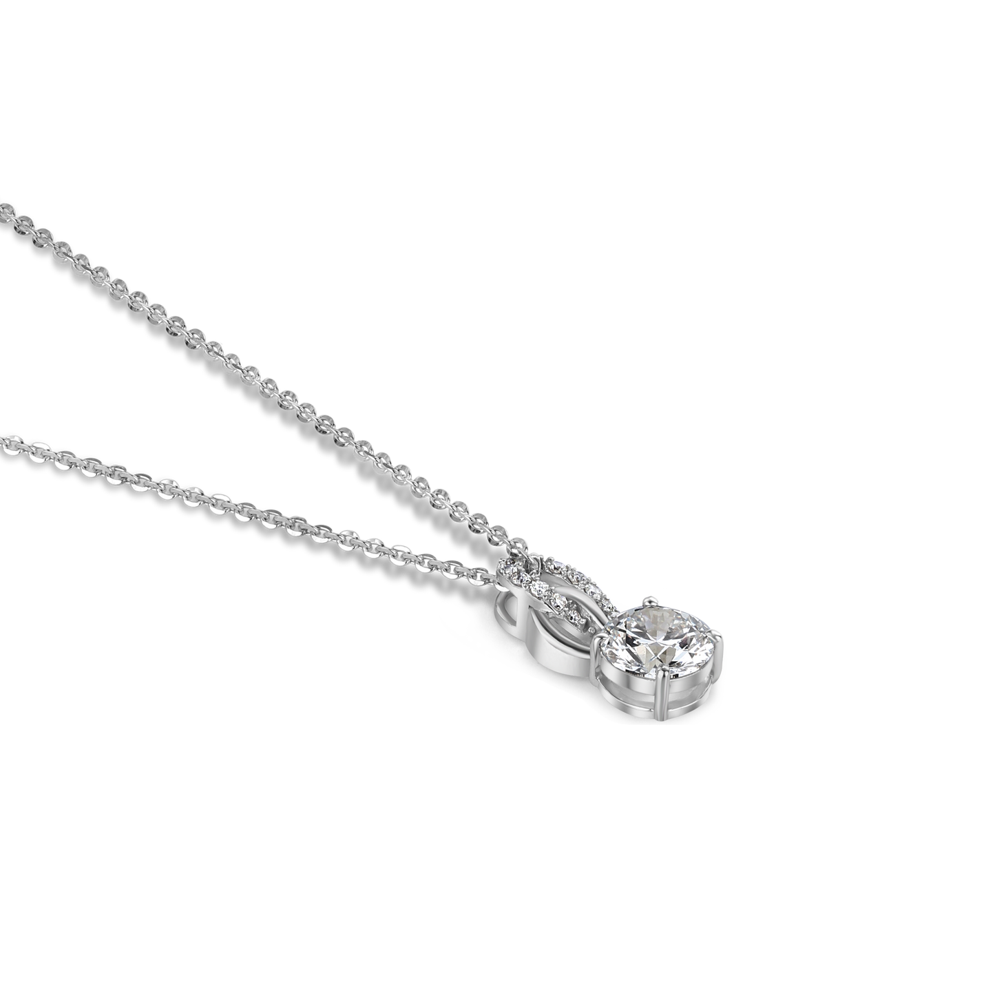 2ct Round Lab Diamond Solitaire Pendent