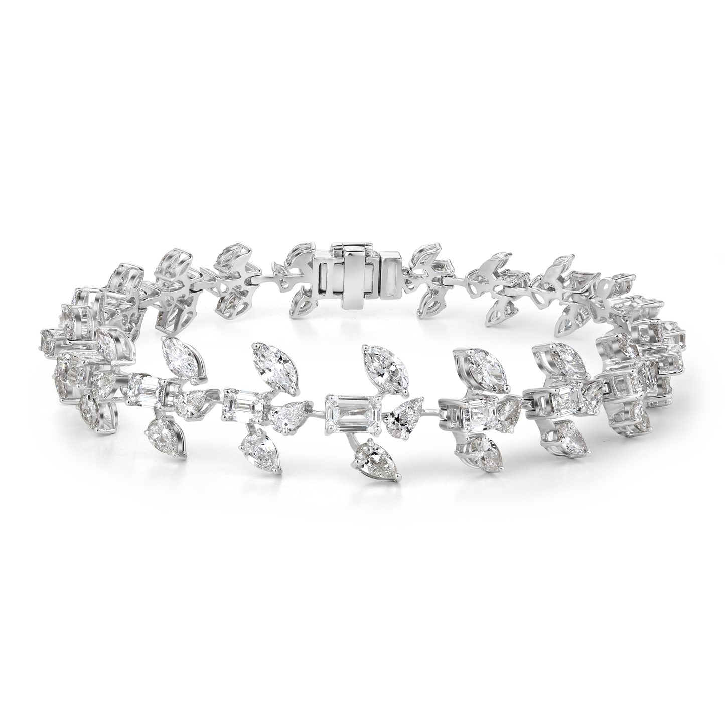 Diamond Leaf Embrace Bracelet