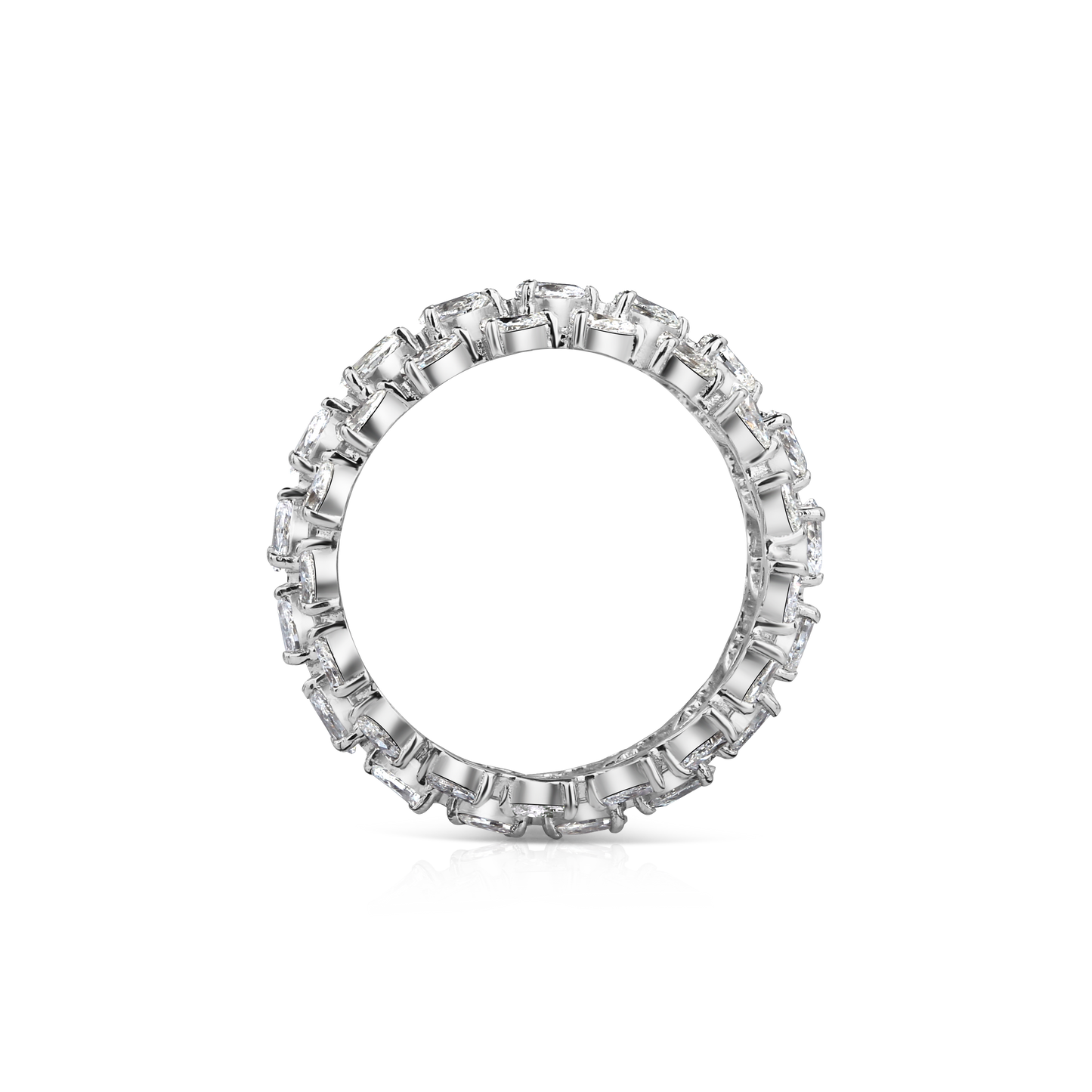 Triple Band Pear-Shaped Diamond Ring