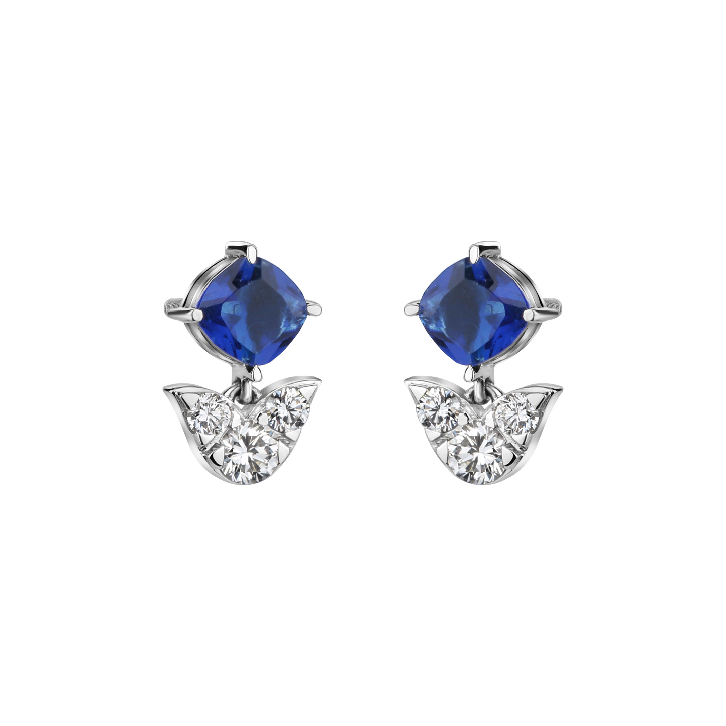 0.4ct Azure Bloom Drop Earrings