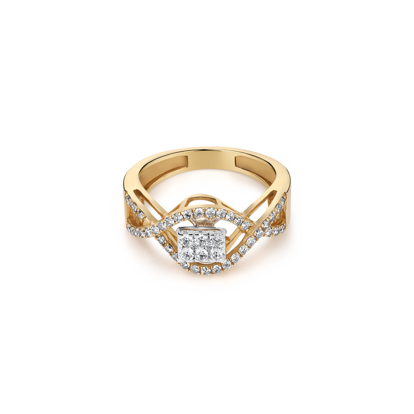 Charming Waves Diamond Ring