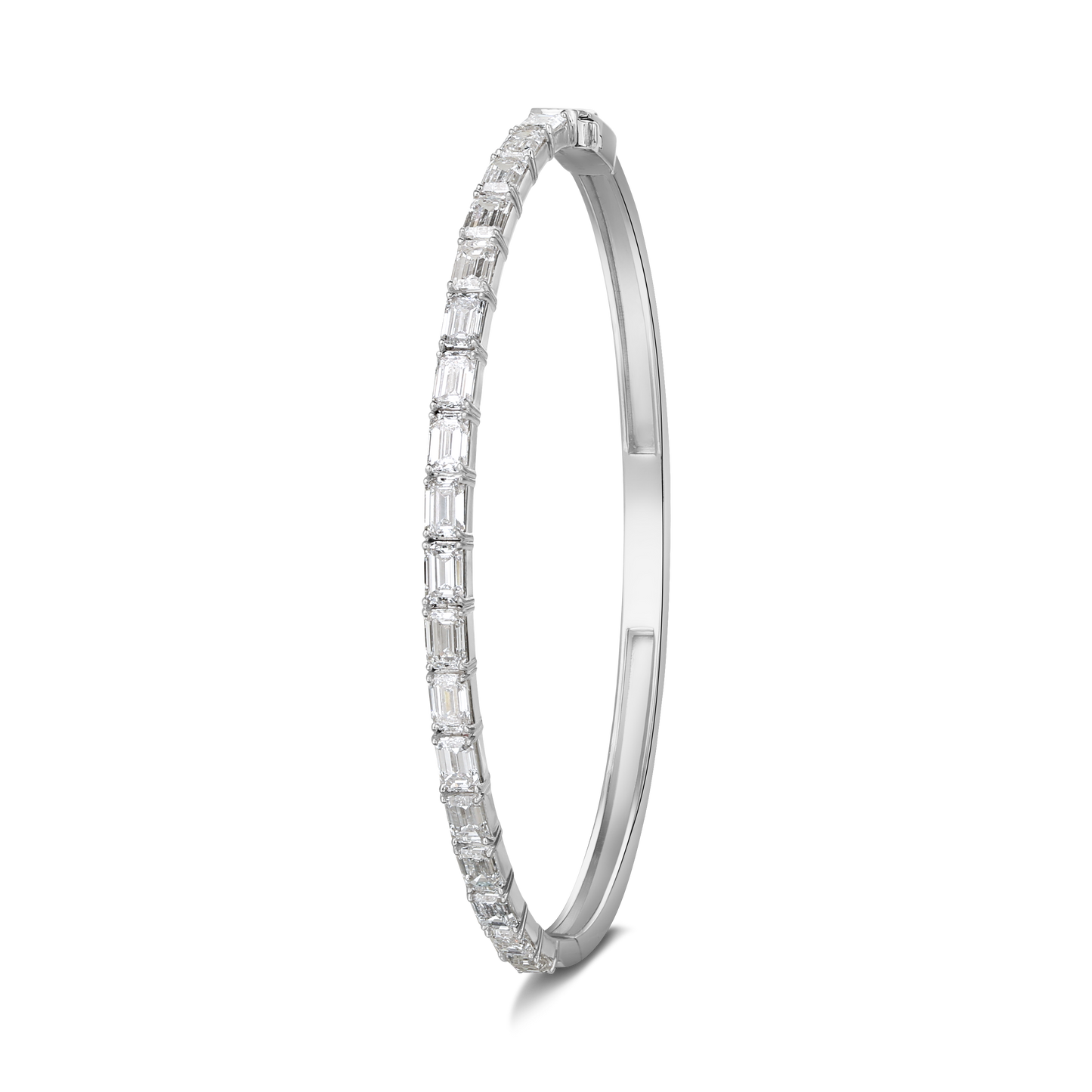23 pointer emerald lab diamond bracelet