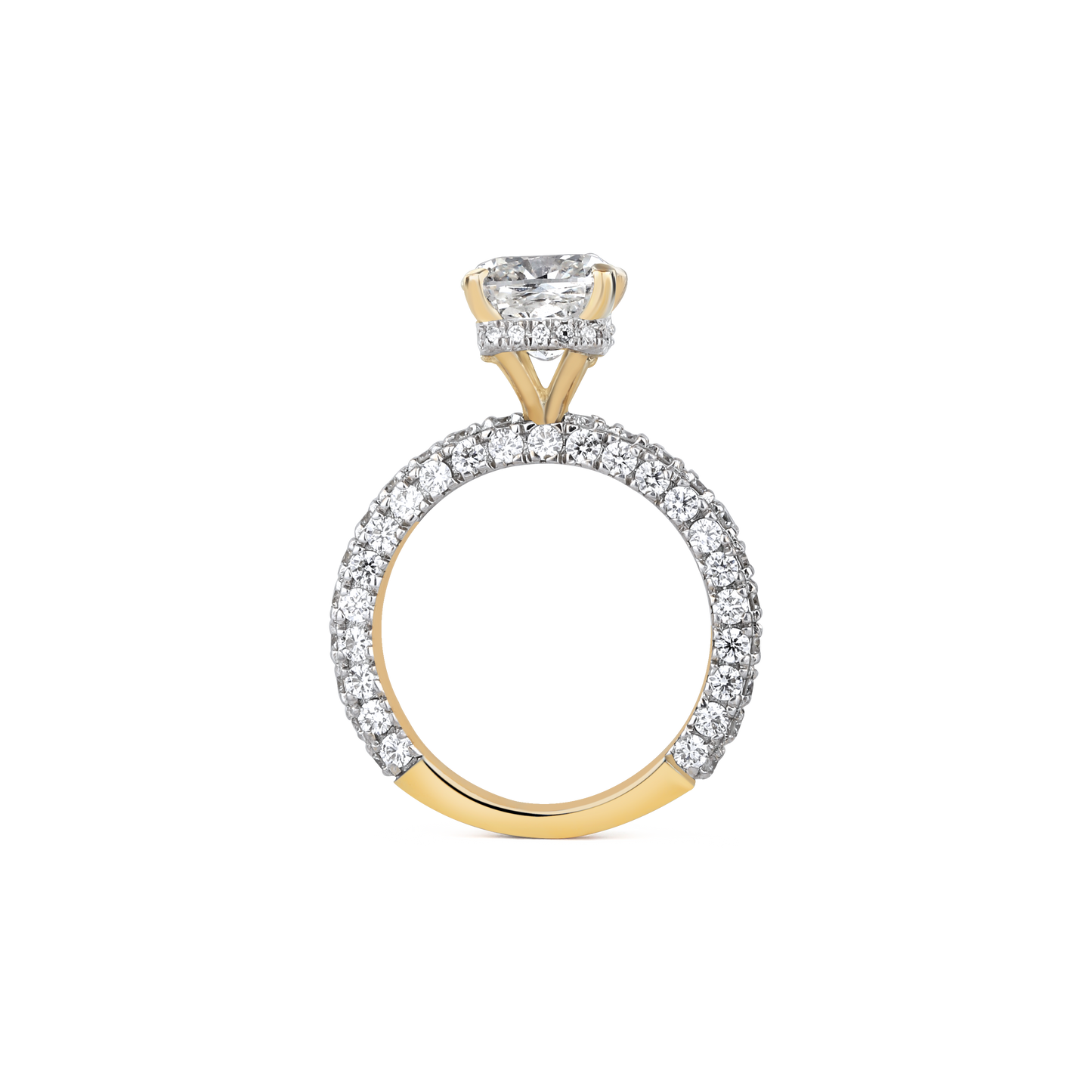 2.5ct Cushion Lab Diamond Aurora Ring