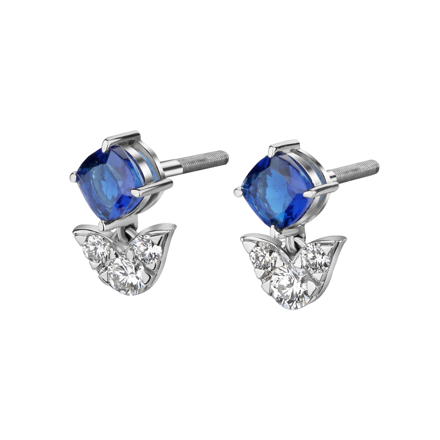 0.4ct Azure Bloom Drop Earrings