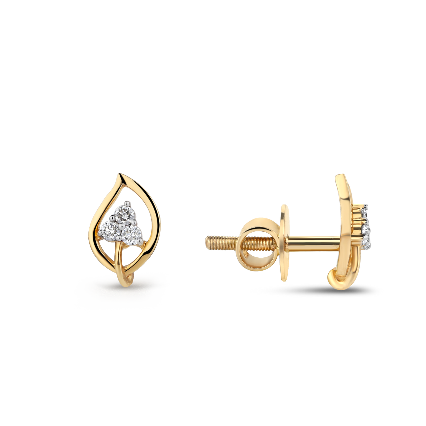 Aurora Leaf Diamond Earrings