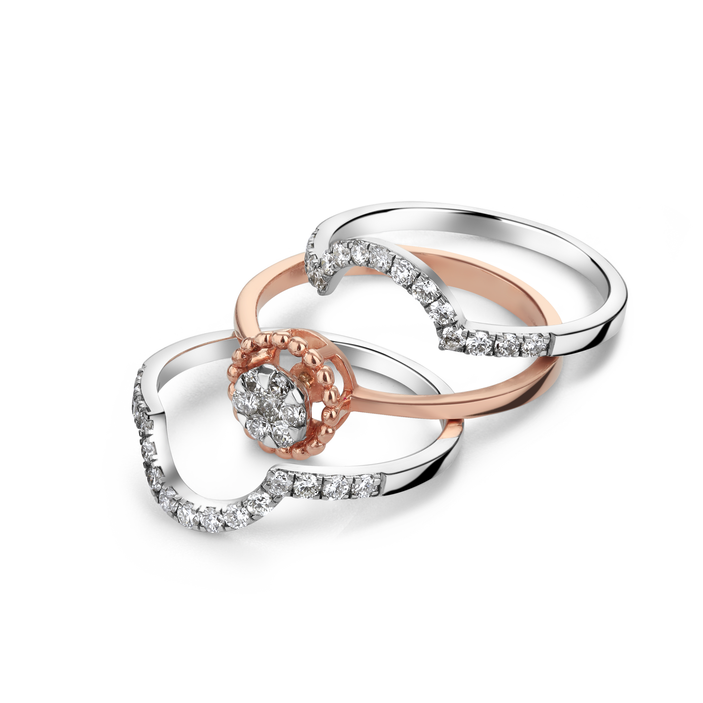 Triple Stack Diamond Ring