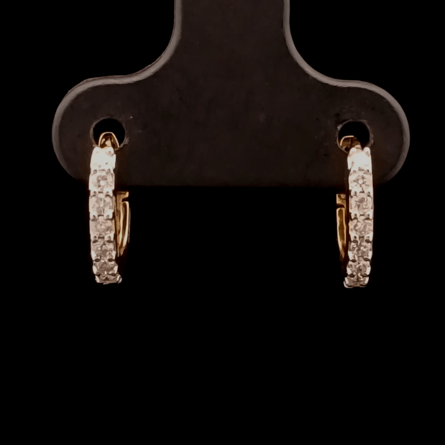 Classic Round Diamond Hoop Earrings