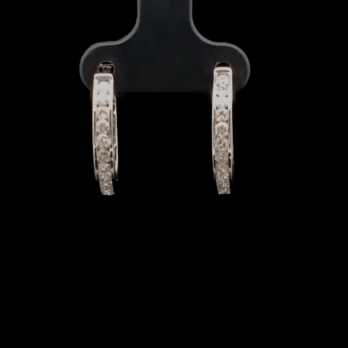Petite Diamond Hoop Earrings