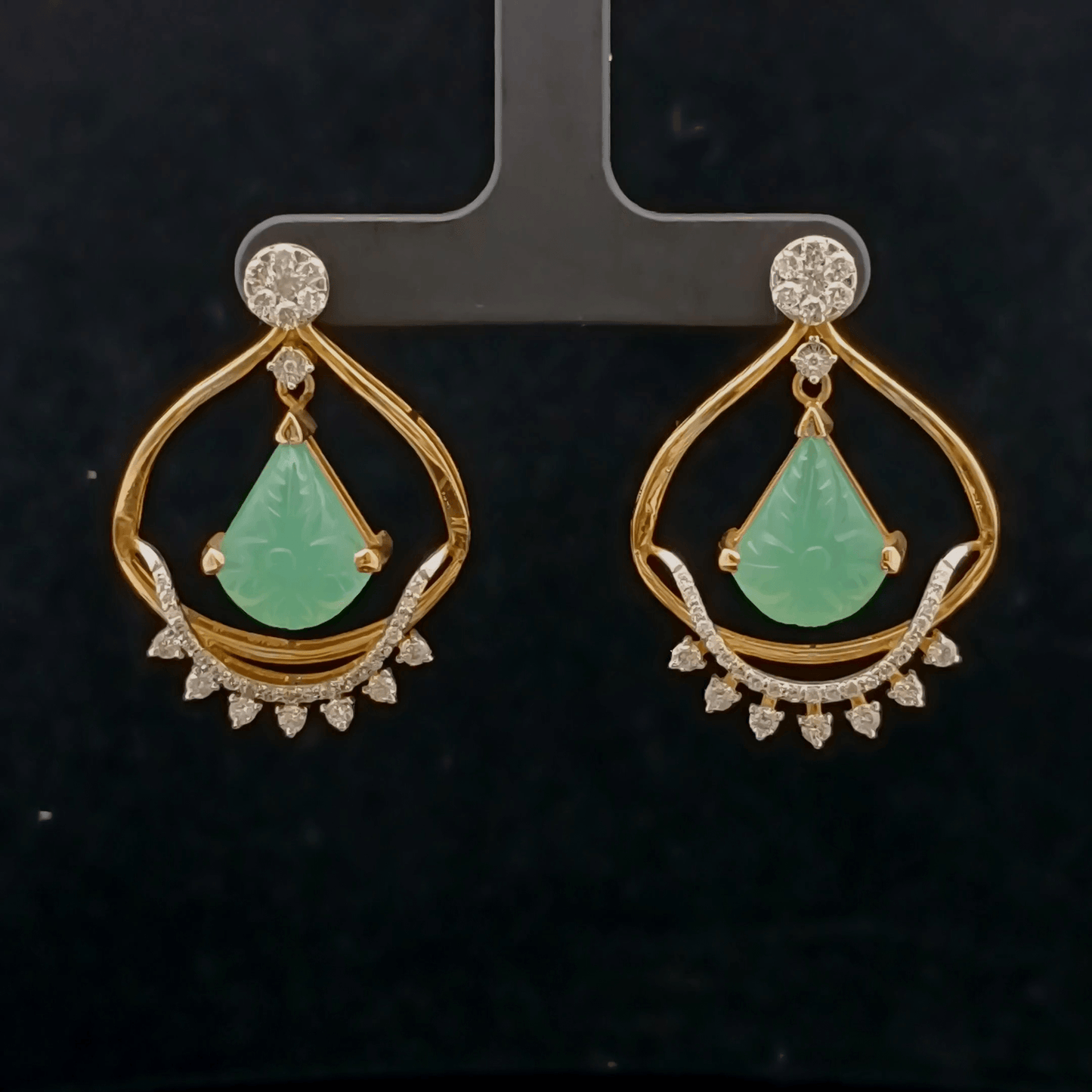 Vintage Diamond Teardrop Earrings
