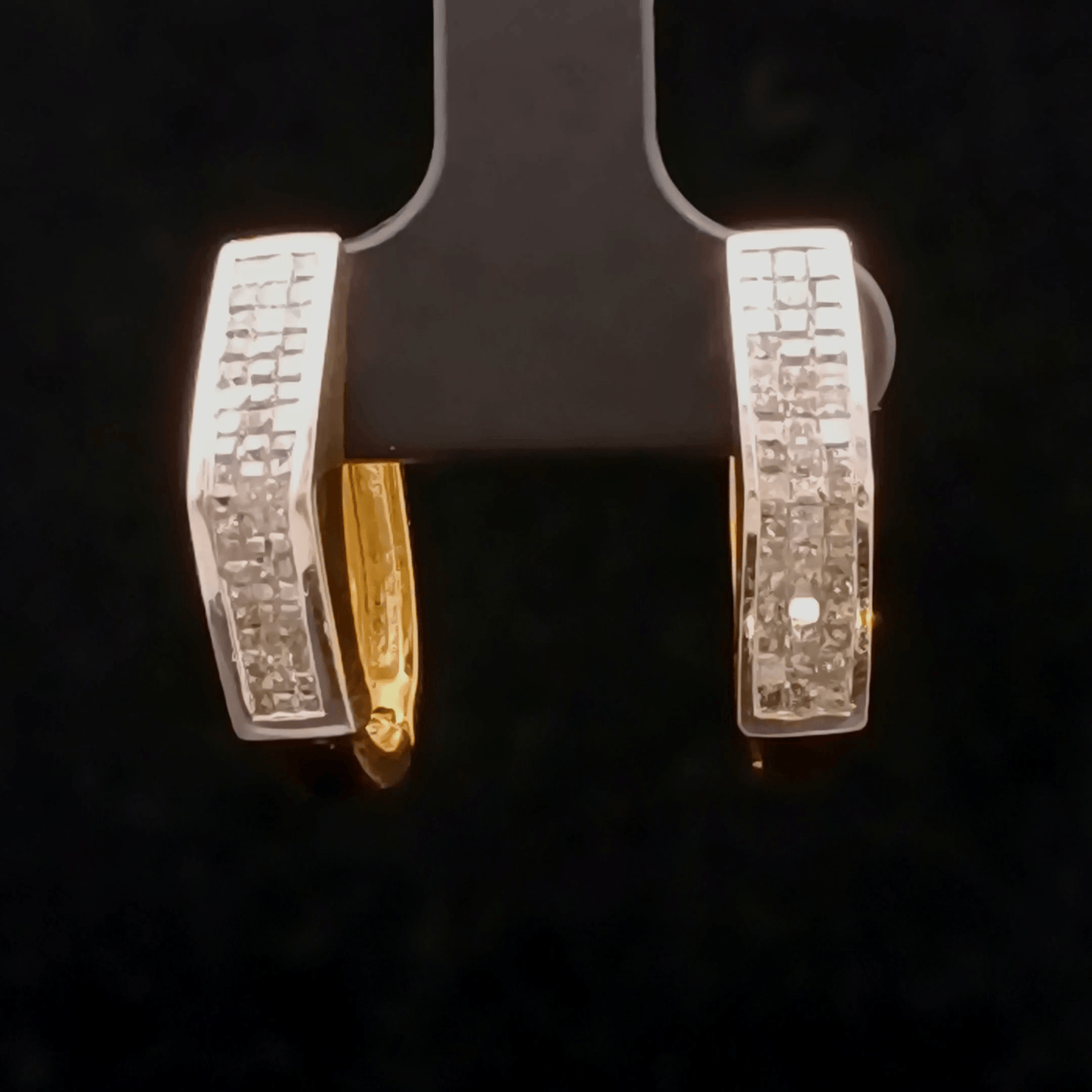 Pavé Diamond Hoops Earrings