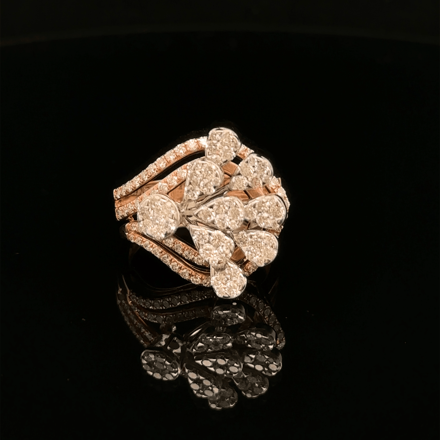 Floral Cluster Diamond Ring