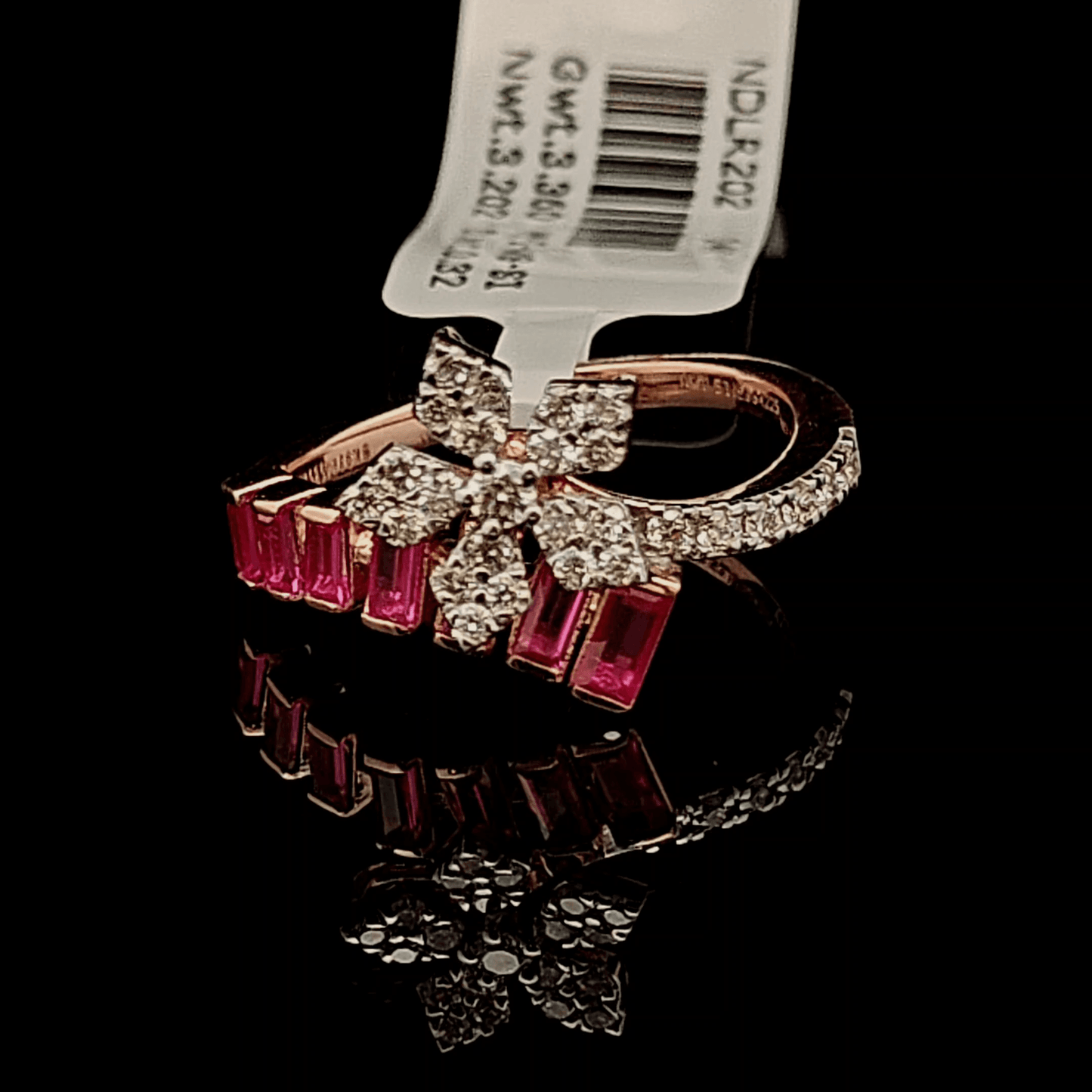 Ruby & Diamond Floral Statement Ring