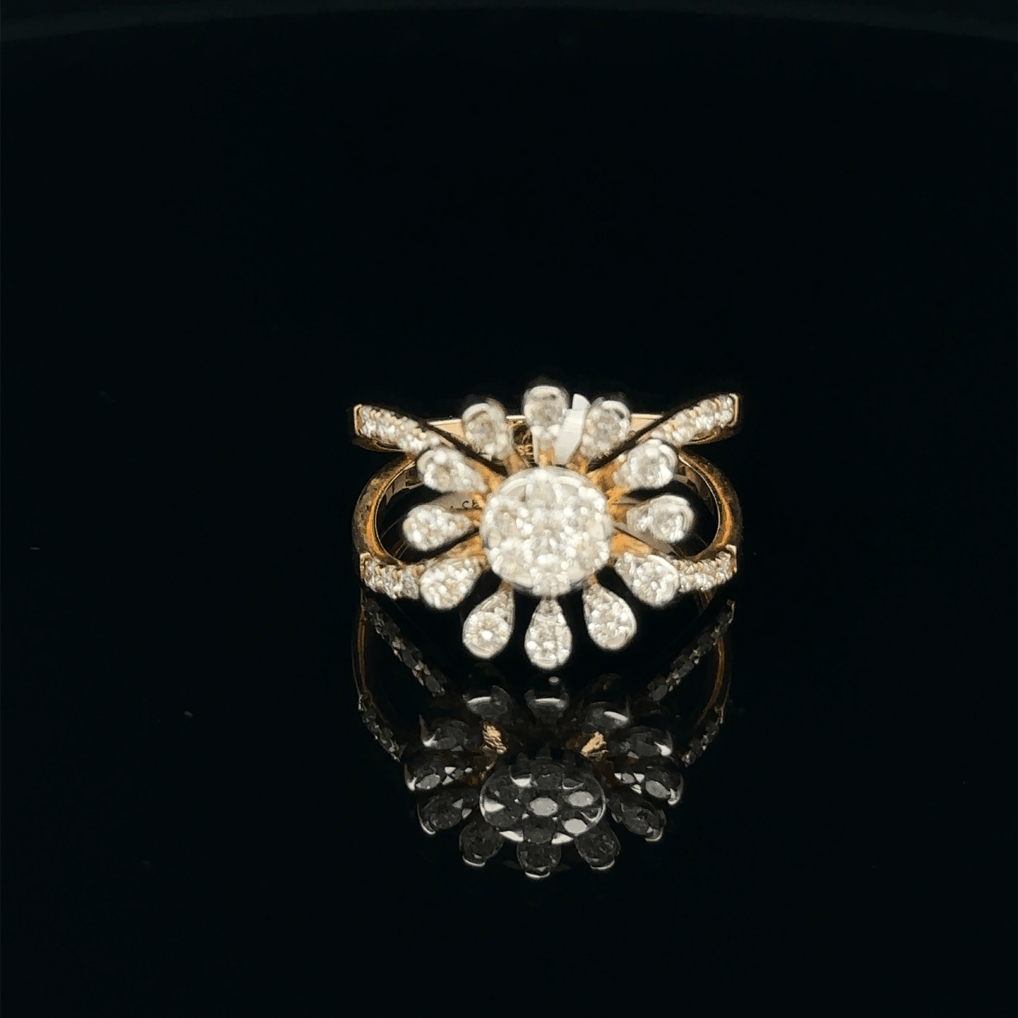 Flower Motif Diamond Ring
