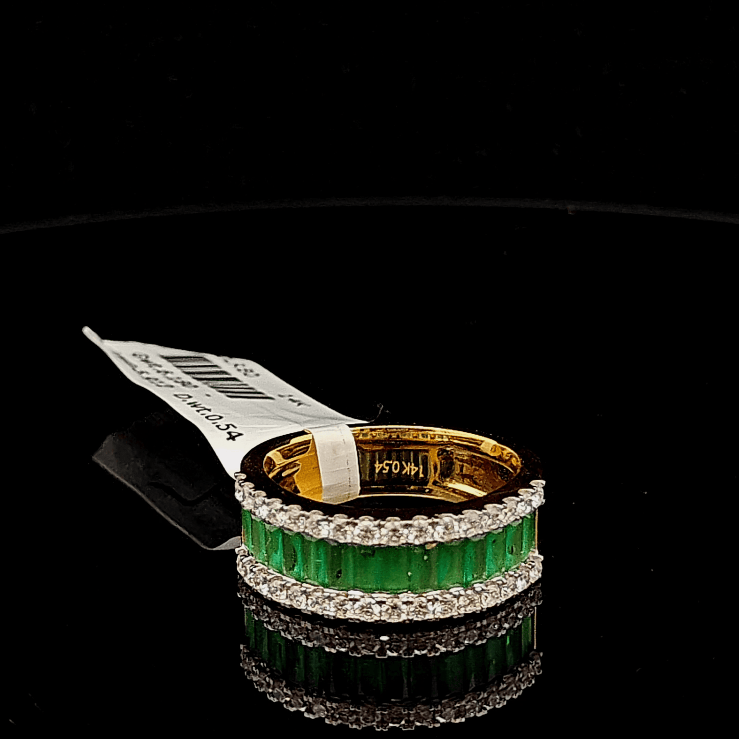 Emerald Channel Set Diamond Ring