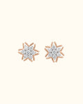 Radiant Starburst Diamond Stud Earrings