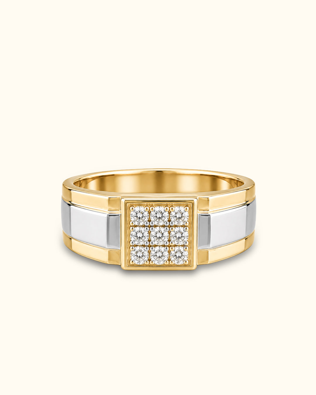 Imperial Diamond Grid Men's Ring