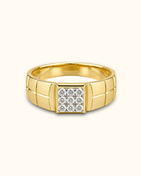 Heritage Diamond Square Men's Ring