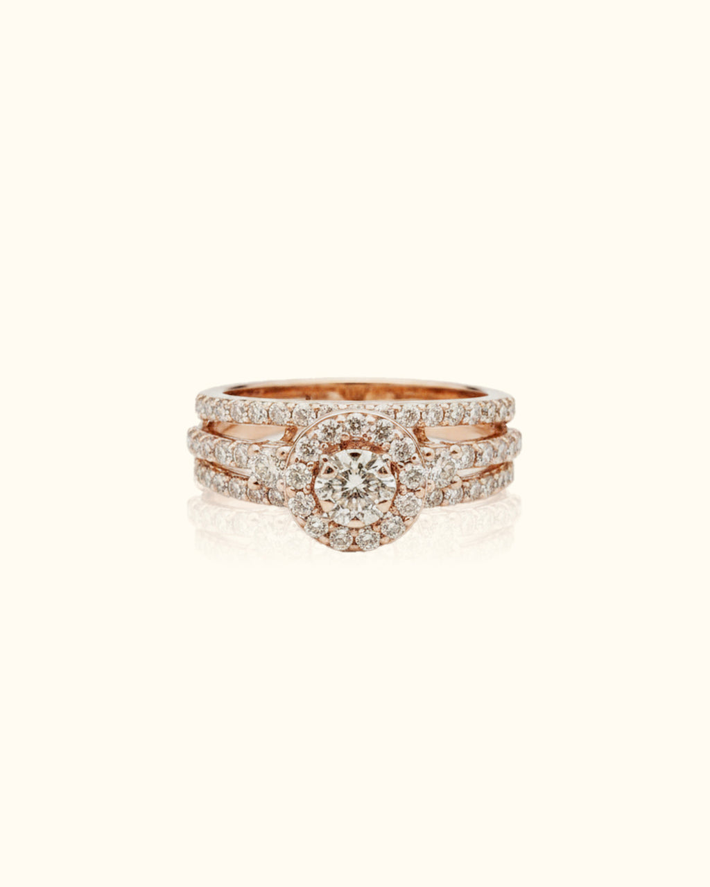 Rose Gold Halo Bloom Ring