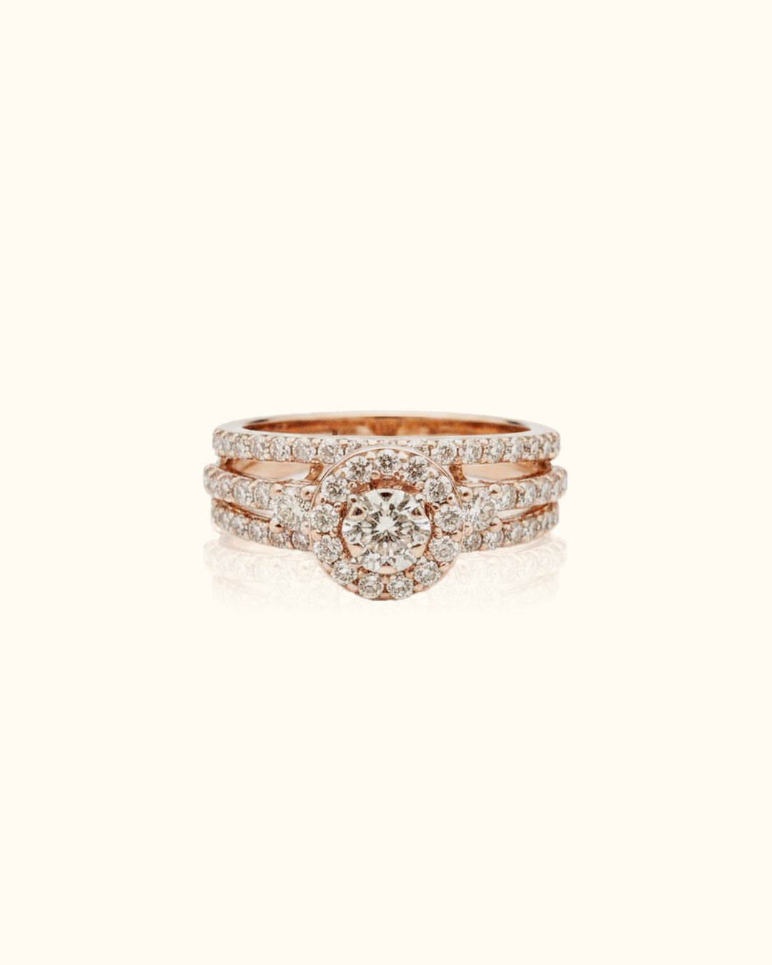 Rose Gold Halo Bloom Ring