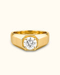 Royal Bezel-Style Round Solitaire Diamond Ring