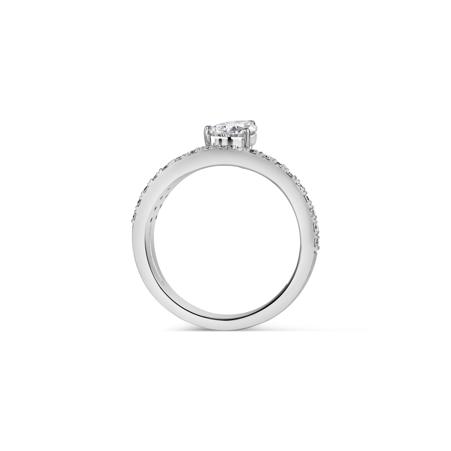 Timeless Twist Pear Diamond Ring