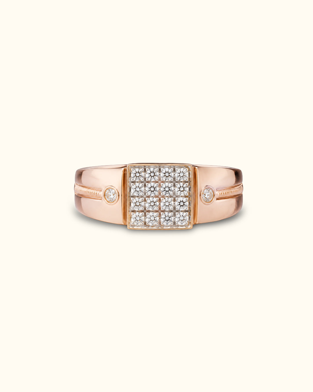 Royal Grid Diamond Men's Ring