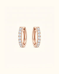 Classic Diamond Huggie Hoop Earrings