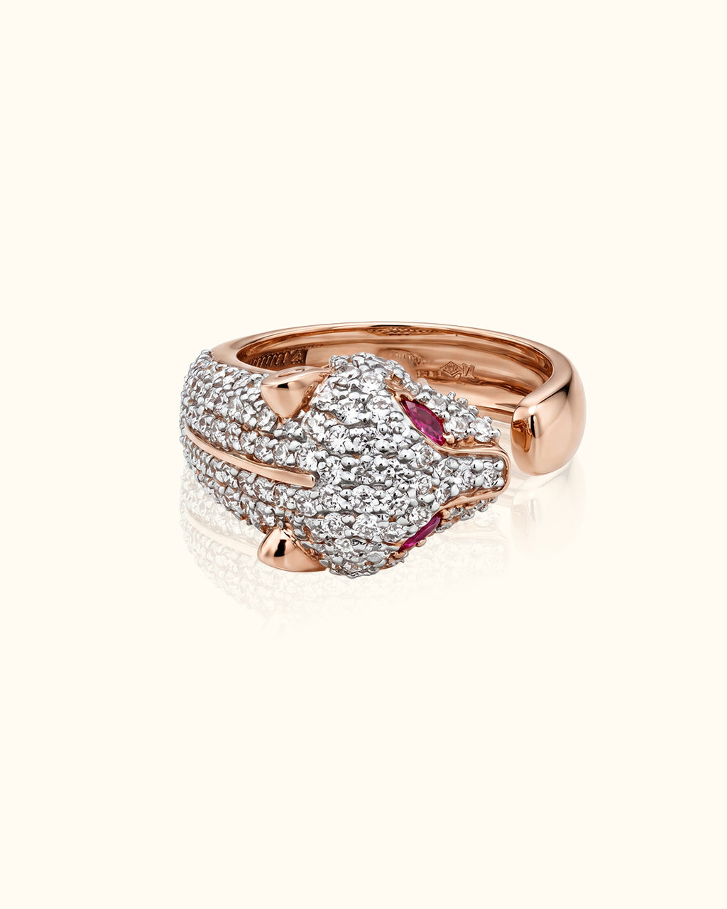 Majestic Panther Diamond Ring