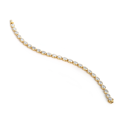 31 pointer oval lab diamond bracelet
