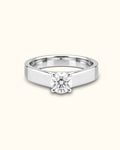Classic White Gold Round Solitaire Diamond Ring