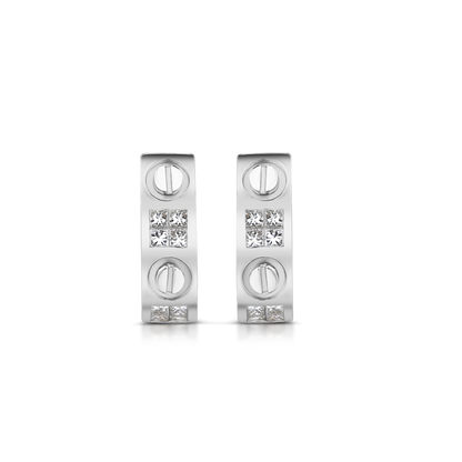 0.4ct  Luminous Arc Diamond Earrings