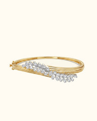 Diamond Dewdrop Leaf Bangle