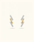 Diamond Lightning Bar Stud Earrings
