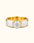 Signature Round Solitaire Gold Ring
