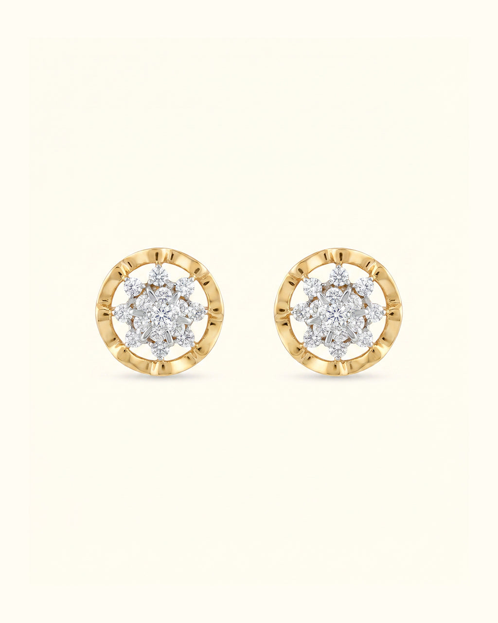Celestial Bloom Diamond Stud Earrings