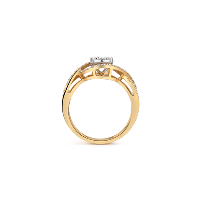 Charming Waves Diamond Ring