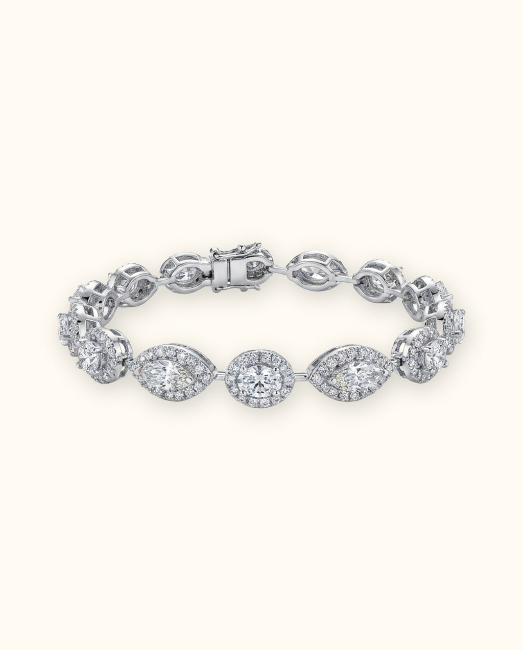 Celestial Halo Diamond Tennis Bracelet