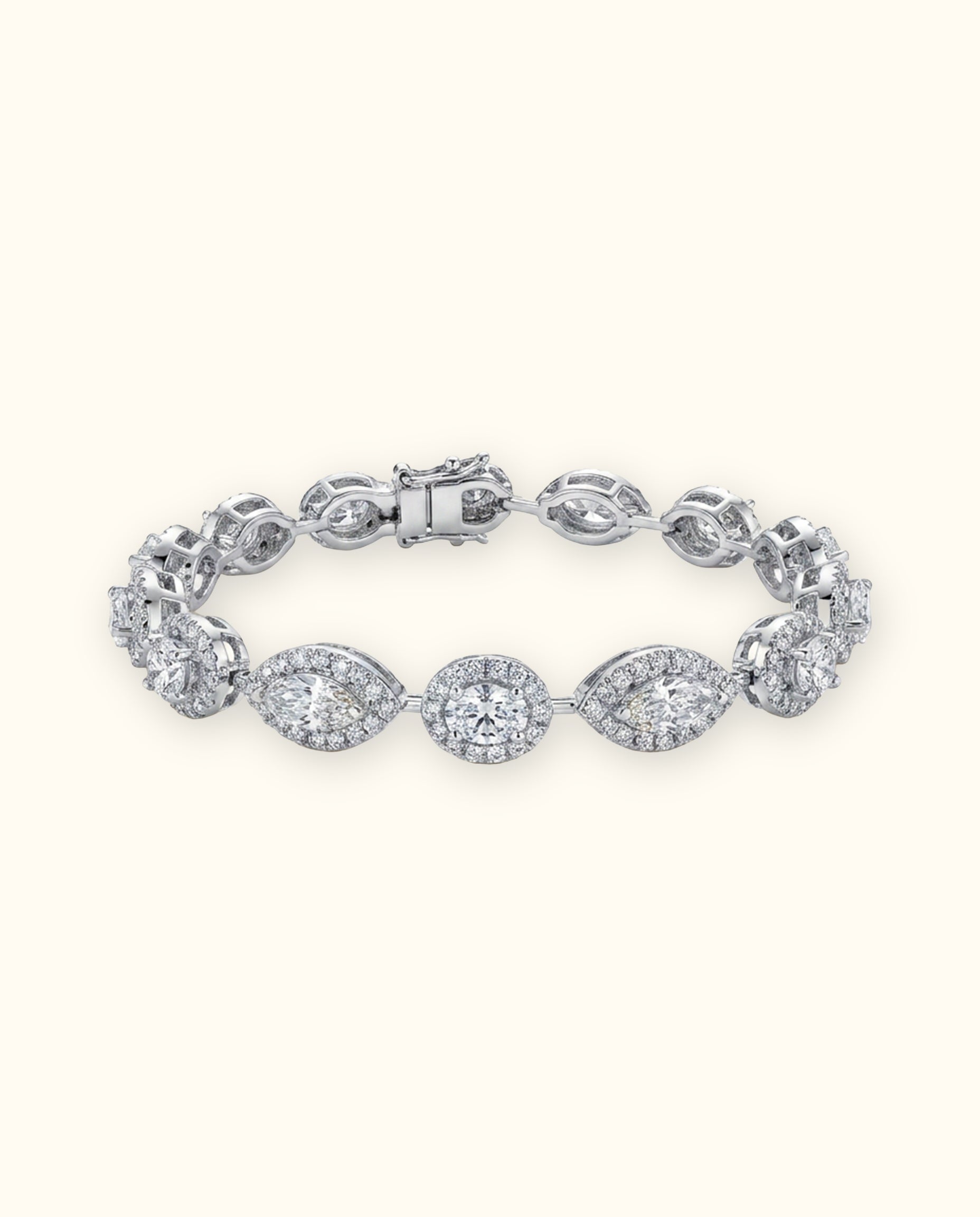 Celestial Halo Diamond Tennis Bracelet