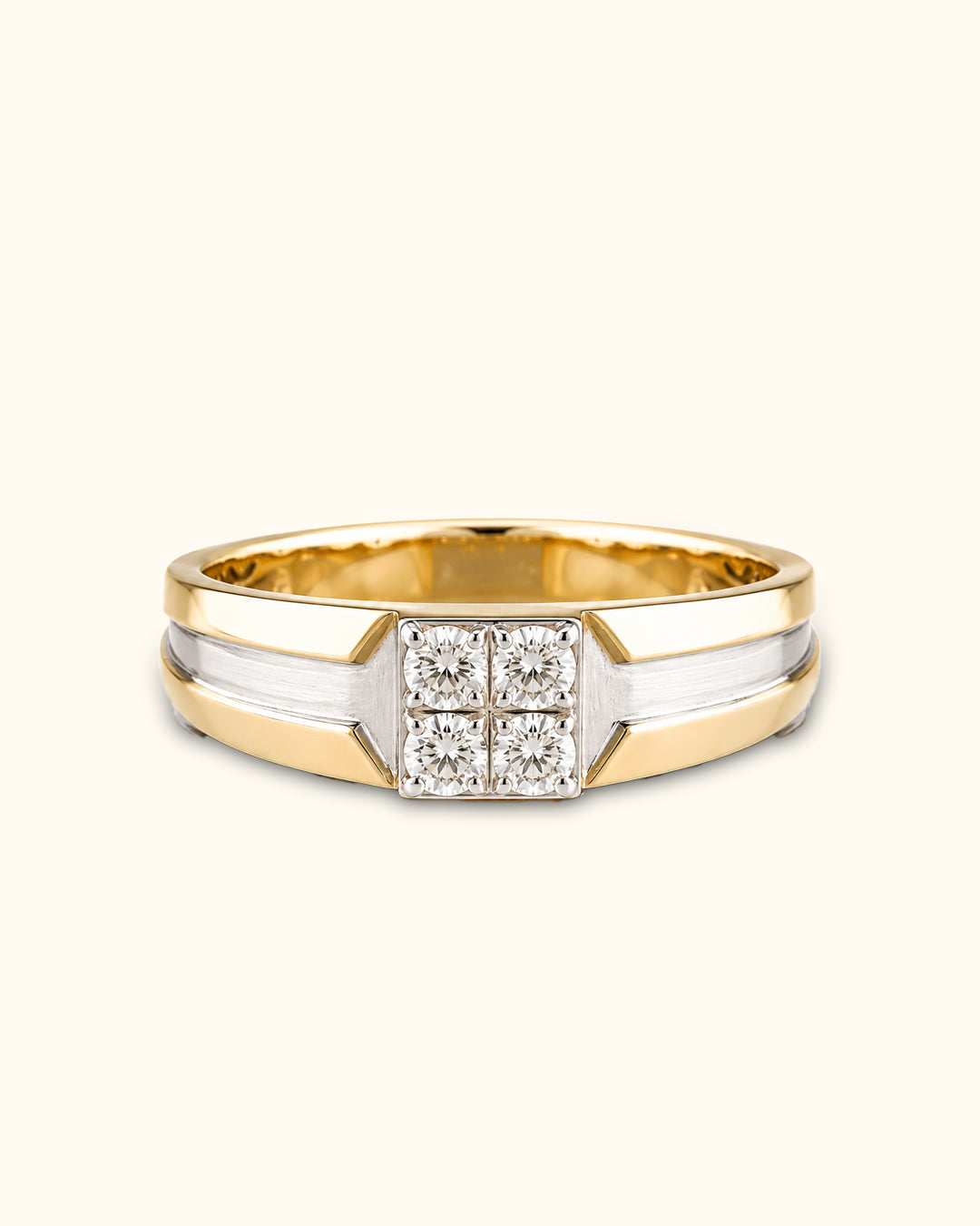 Royal Four-Stone Diamond Men's Ring