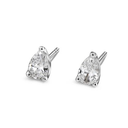 50 Pointer Pear Solitaire Studs