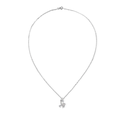 Floral Pear Lab Diamond Pendant
